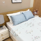  Chăn lạnh SAMY COOL cao cấp thoáng khí màu xanh hoa chuông 