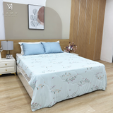  Chăn lạnh SAMY COOL cao cấp thoáng khí màu xanh hoa chuông 