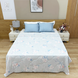  Chăn lạnh SAMY COOL cao cấp thoáng khí màu xanh hoa lớn mẫu 2 