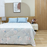  Chăn lạnh SAMY COOL cao cấp thoáng khí màu xanh hoa lớn mẫu 2 