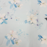  Chăn lạnh SAMY COOL cao cấp thoáng khí màu xanh hoa lớn mẫu 1 