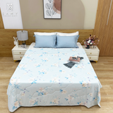  Chăn lạnh SAMY COOL cao cấp thoáng khí màu xanh hoa lớn mẫu 1 
