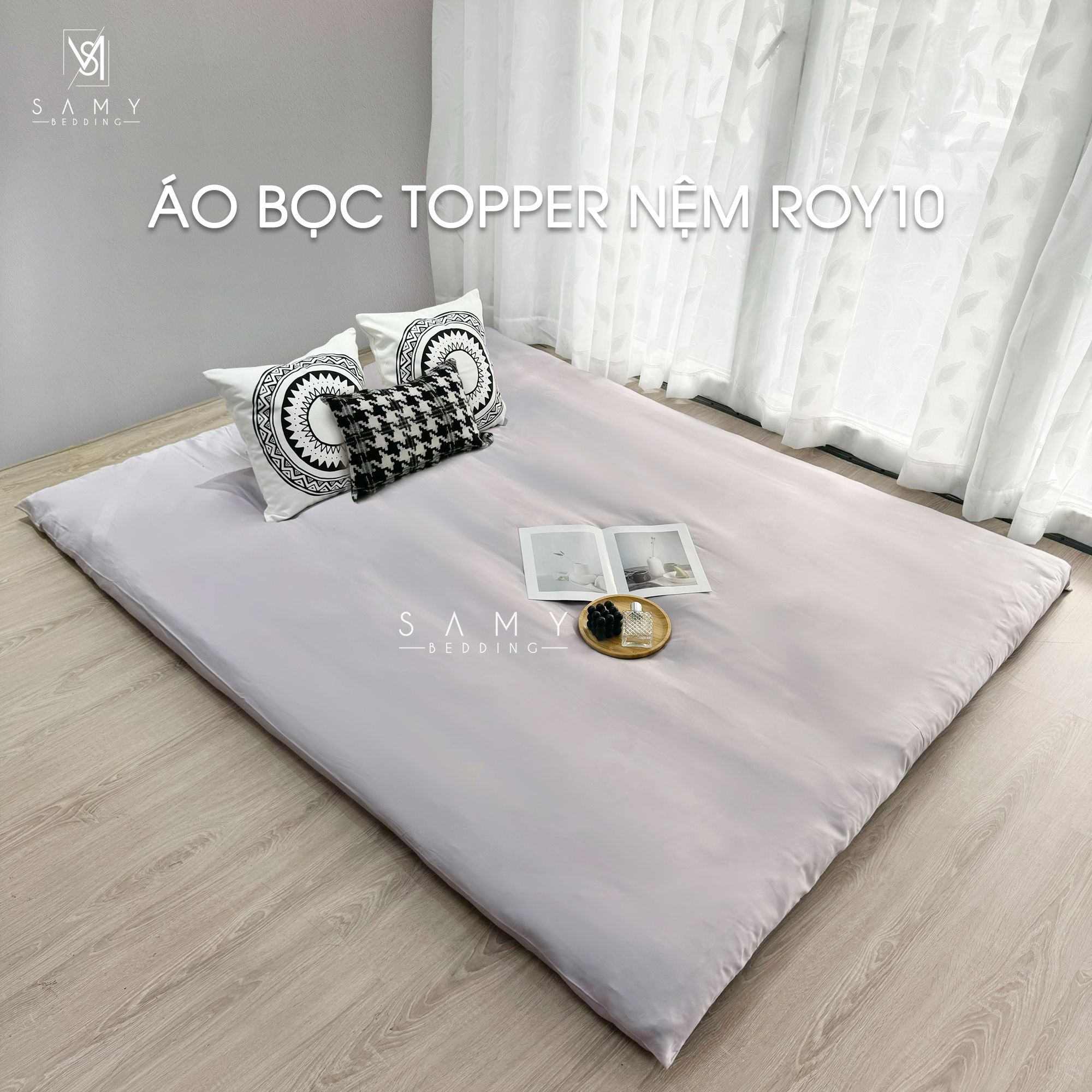  Áo bọc Topper ROY10 Tím Pastel RT004 