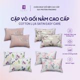  Cặp Vỏ Gối Nằm Lụa Cotton Satin Đa Dạng Mẫu Mã 