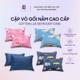  Cặp Vỏ Gối Nằm Lụa Cotton Satin Đa Dạng Mẫu Mã 