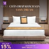  Bộ Chăn Drap Khách sạn 2 sao Samy Dream (Stripe White) 