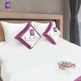  Bộ Chăn Drap Khách sạn 4 sao Samy Queen (Pure White) 