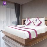  Bộ Chăn Drap Khách sạn 4 sao Samy Queen (Pure White) 