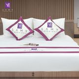  Bộ Chăn Drap Khách sạn 4 sao Samy Queen (Pure White) 