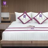  Bộ Chăn Drap Khách sạn 4 sao Samy Queen (Stripe White) 