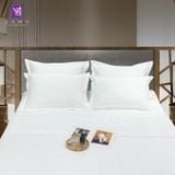  Bộ Chăn Drap Khách sạn 5 sao Samy King (Pure White) 