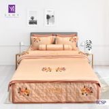  Bộ Chăn Ga Lụa Thêu Tencel Coolsilk Pro 1010 