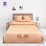  Bộ Chăn Ga Lụa Thêu Tencel Coolsilk Pro 1010 