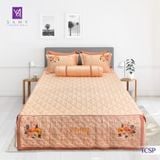  Bộ Chăn Ga Lụa Thêu Tencel Coolsilk Pro 1010 