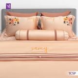  Bộ Chăn Ga Lụa Thêu Tencel Coolsilk Pro 1010 