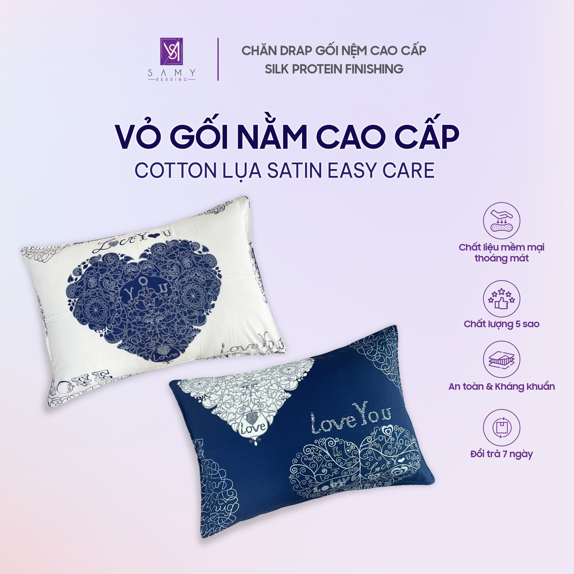  Vỏ Gối Nằm Lụa Cotton Satin Đa Dạng Kiểu Dáng 