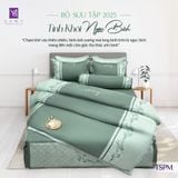  Bộ Chăn Ga Lụa Thêu Tencel Silk Protein Max 1201 