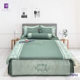  Bộ Chăn Ga Lụa Thêu Tencel Silk Protein Max 1201 