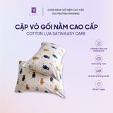  Cặp Vỏ Gối Nằm Lụa Cotton Satin Đa Dạng Mẫu Mã 