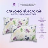  Cặp Vỏ Gối Nằm Lụa Cotton Satin Đa Dạng Mẫu Mã 