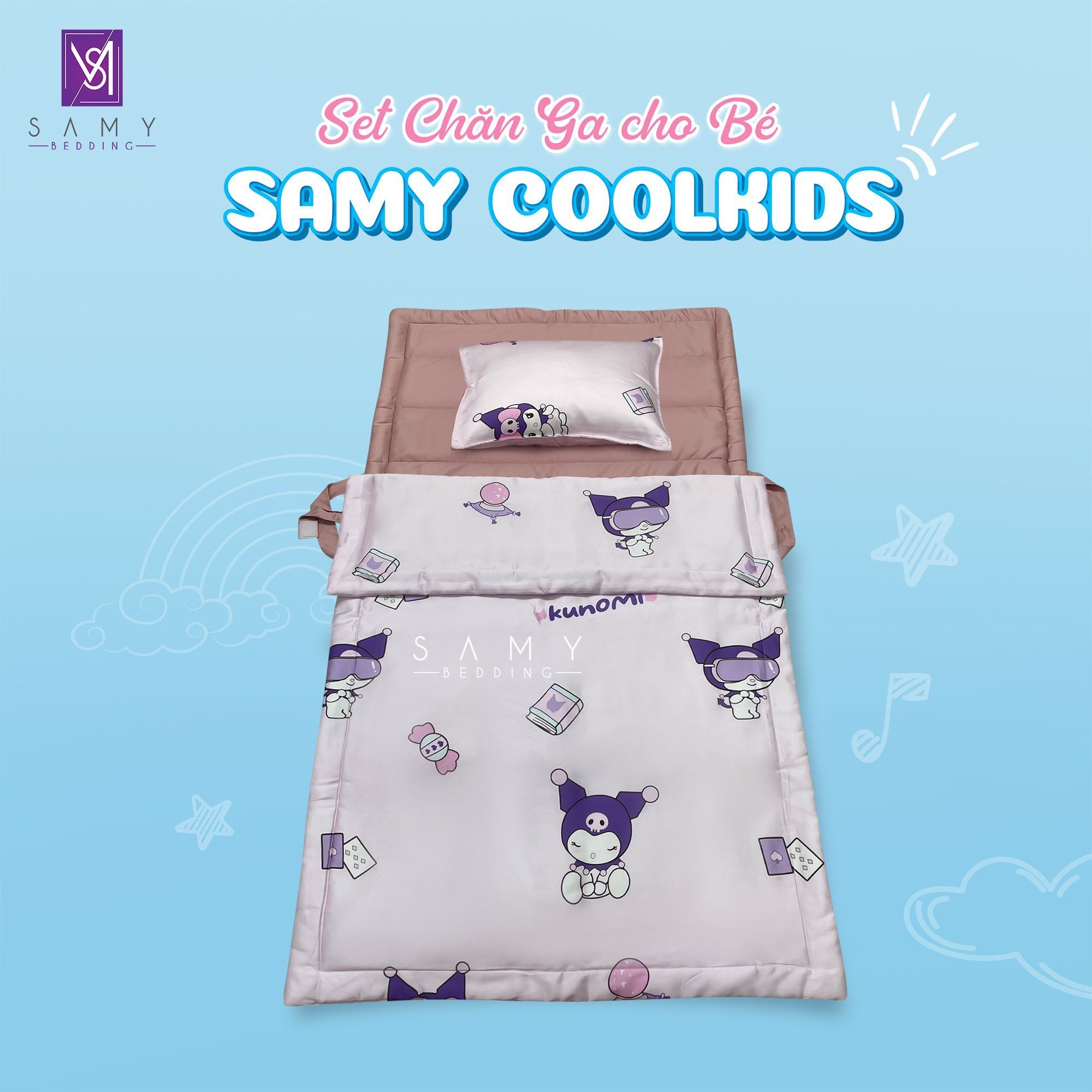  Set Chăn Ga Gối Tiện Ích Cho Bé - Samy Coolkids SCK0015 