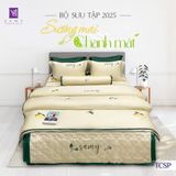  Bộ Chăn Ga Lụa Thêu Tencel Coolsilk Pro 1004 