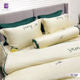  Bộ Chăn Ga Lụa Thêu Tencel Coolsilk Pro 1004 