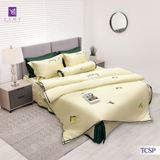  Bộ Chăn Ga Lụa Thêu Tencel Coolsilk Pro 1004 