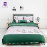  Bộ Chăn Ga Lụa Thêu Tencel Coolsilk Pro 1006 