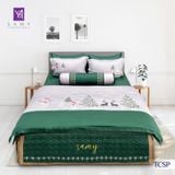  Bộ Chăn Ga Lụa Thêu Tencel Coolsilk Pro 1006 