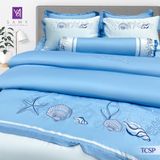  Bộ Chăn Ga Lụa Thêu Tencel Coolsilk Pro 1009 