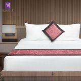  Bộ Chăn Drap Khách sạn 3 sao Samy Gold (Pure White) 