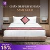  Bộ Chăn Drap Khách sạn 3 sao Samy Gold (Stripe White) 