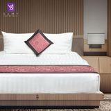  Bộ Chăn Drap Khách sạn 3 sao Samy Gold (Stripe White) 