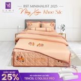  Bộ Chăn Ga Lụa Thêu Tencel Coolsilk Pro 1010 