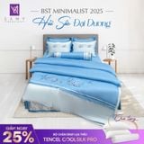  Bộ Chăn Ga Lụa Thêu Tencel Coolsilk Pro 1009 