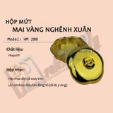  Hộp mứt xoay có nhạc (6 ngăn) - Mai Vàng Nghênh Xuân - HM 280 - Phúc Minh THP 
