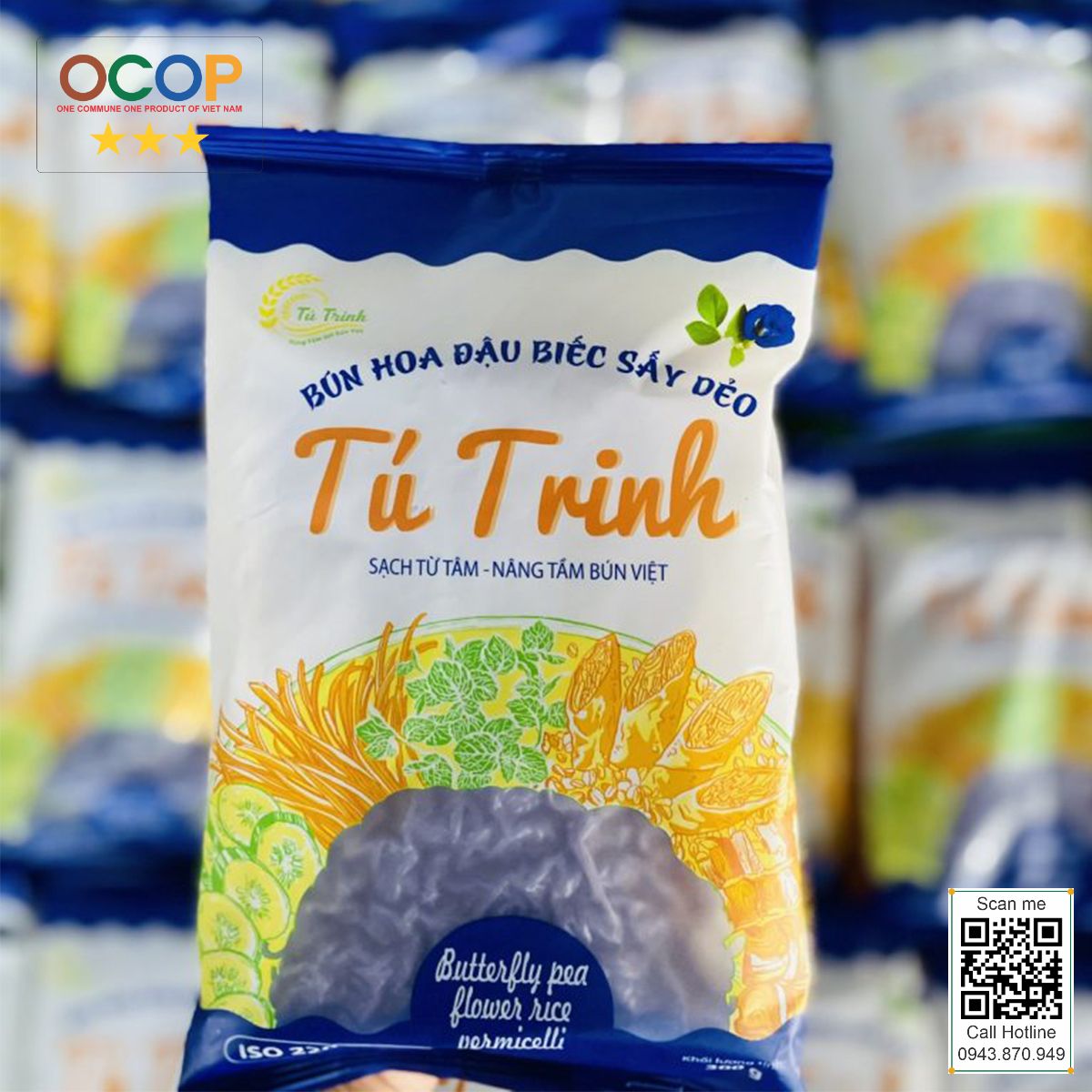  Bún hoa đậu biếc sấy dẻo Tú Trinh 