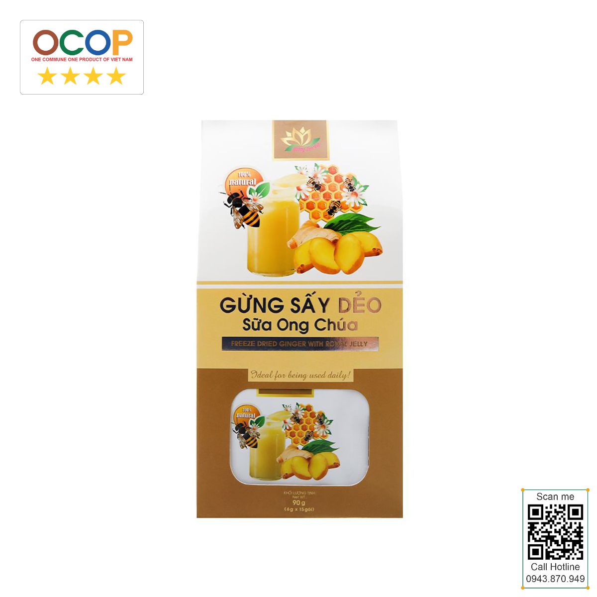  Gừng sấy sữa ong chúa 