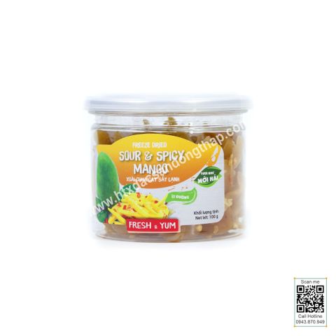  XOÀI CHUA CAY SẤY LẠNH 100 Gram 