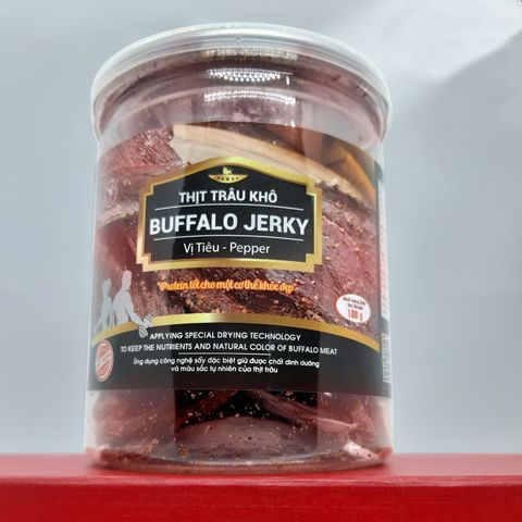  KHÔ TRÂU VỊ TIÊU QUANG HIỂN - (Buffalo Jerky Pepper) - 100 Gram 