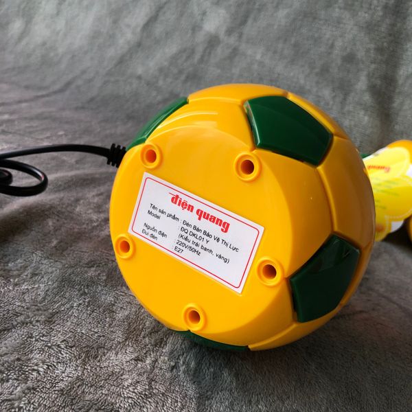 DRAFT Đèn bàn ĐQ DKL01 Y (kiểu trái banh, vàng, không bóng)