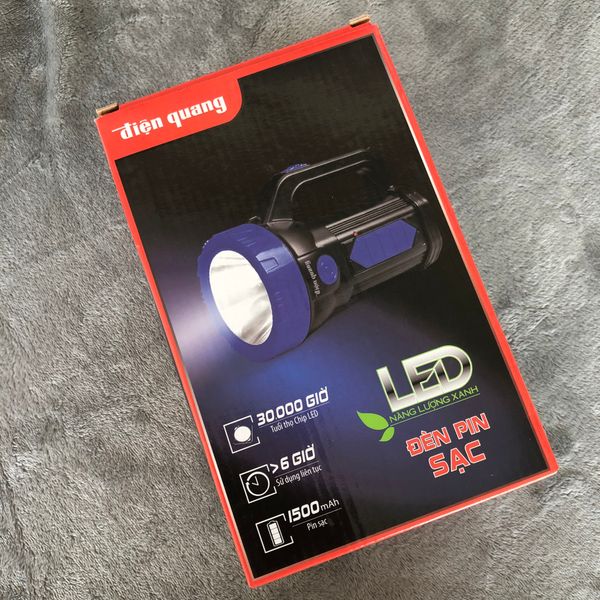 DRAFT Đèn Pin LED Điện Quang ĐQ PFL09 R BLY (Pin Sạc, Đen - Vàng)