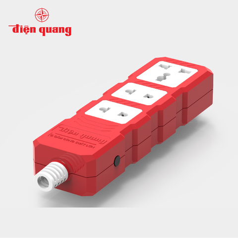 DRAFT Ổ cắm Công suất lớn Điện Quang ĐQ ESKHP 3RW (3 lỗ, màu đỏ trắng, không dây)