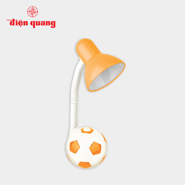 DRAFT Đèn bàn Điện Quang(ĐQ DKL01 OW) kiểu trái banh, cam trắng, không bóng