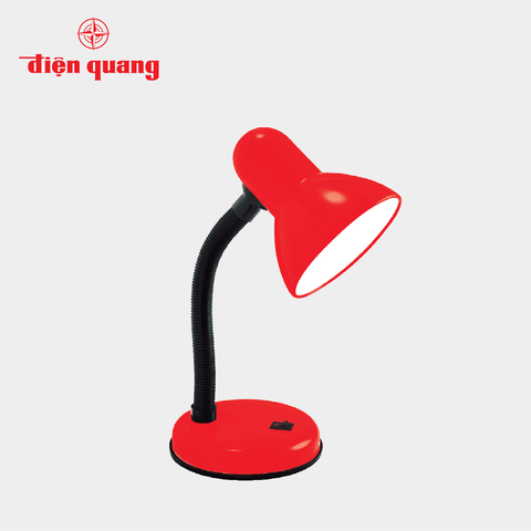 DRAFT Đèn bàn Điện Quang(ĐQ DKL03) chóa sắt, đỏ đen, không bóng