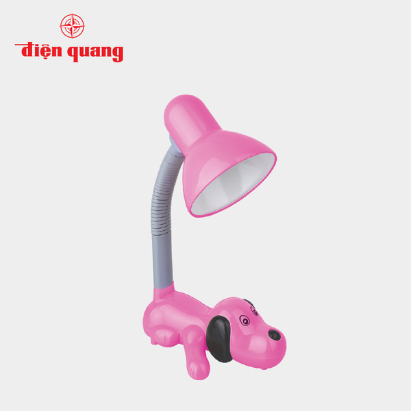 DRAFT Đèn bàn Điện Quang ĐQ DKL06 BW (kiểu con chó, hồng, bóng warmwhite)