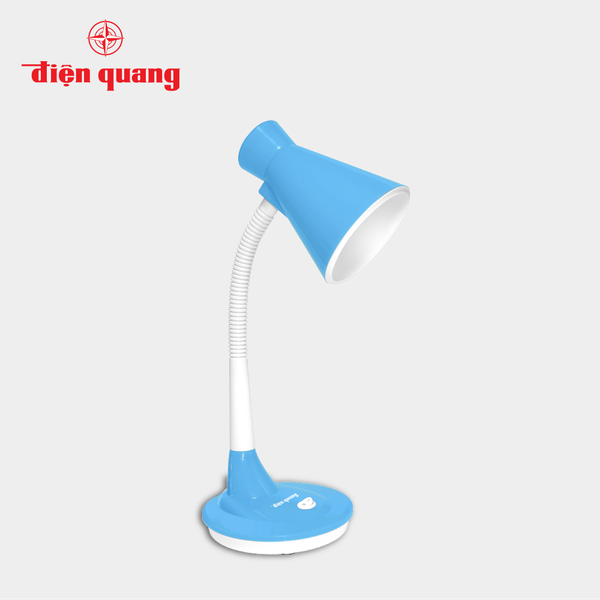 DRAFT Đèn bàn Điện Quang ĐQ DKL08 BW BW (kiểu chóa nhựa, xanh da trời-trắng, bóng warmwhite)