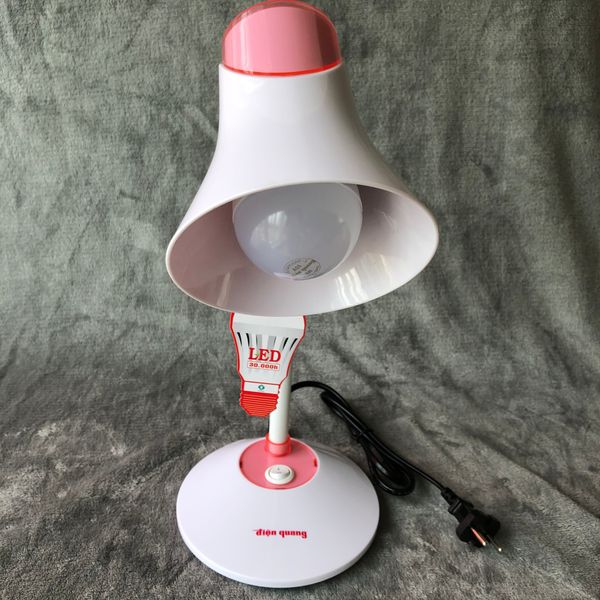 Đèn bàn bảo vệ thị lực Điện Quang ĐQ DKL15 WP BW (Màu trắng-hồng, bóng led Warmwhite)