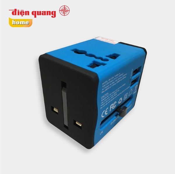 Ổ cắm du lịch Điện Quang ĐQ ESK TV06 2U ( 2 cổng USB )